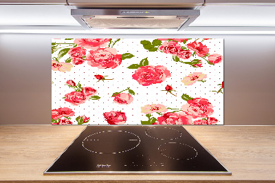 Panneaux muraux cuisine Roses