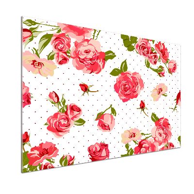 Panneaux muraux cuisine Roses