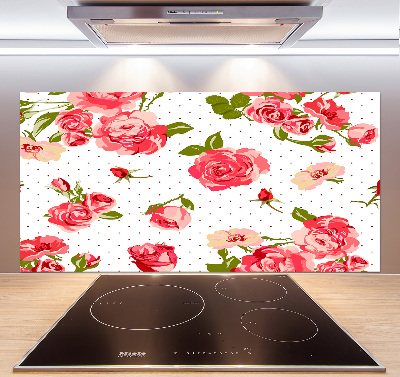 Panneaux muraux cuisine Roses