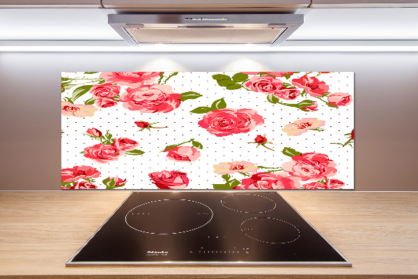 Panneaux muraux cuisine Roses