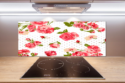 Panneaux muraux cuisine Roses