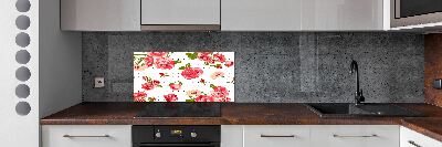 Panneaux muraux cuisine Roses