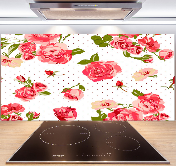 Panneaux muraux cuisine Roses
