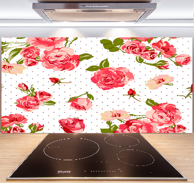 Panneaux muraux cuisine Roses