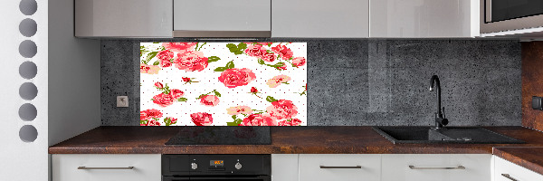 Panneaux muraux cuisine Roses