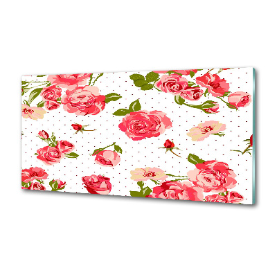 Panneaux muraux cuisine Roses
