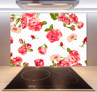 Panneaux muraux cuisine Roses