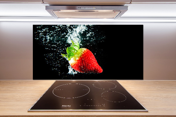 Crédence de cuisine Fraise sous l'eau