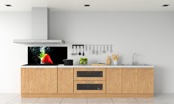 Crédence de cuisine Fraise sous l'eau