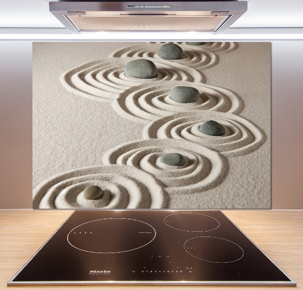 Panneau crédence cuisine Pierres sable zen