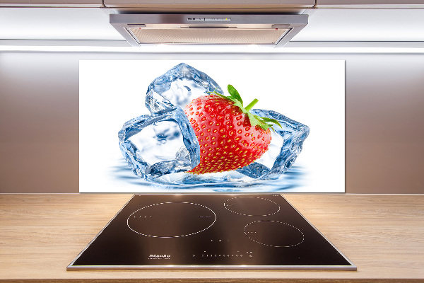 Panneaux muraux cuisine Fraise avec glace