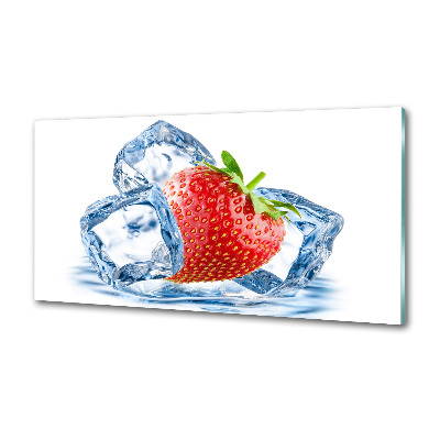 Panneaux muraux cuisine Fraise avec glace