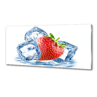 Panneaux muraux cuisine Fraise avec glace