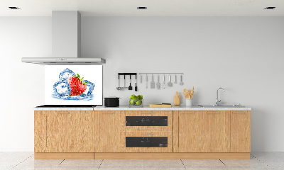 Panneaux muraux cuisine Fraise avec glace
