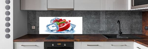 Crédence cuisine en verre Grenade avec de la glace