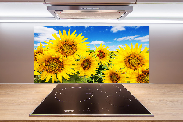 Crédence en verre avec motif Tournesol