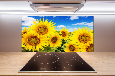 Crédence en verre avec motif Tournesol