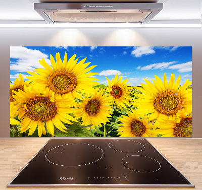 Crédence en verre avec motif Tournesol