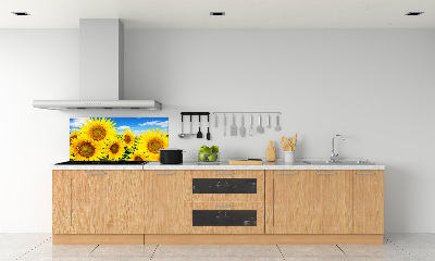 Crédence en verre avec motif Tournesol