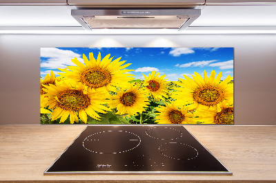 Crédence en verre avec motif Tournesol
