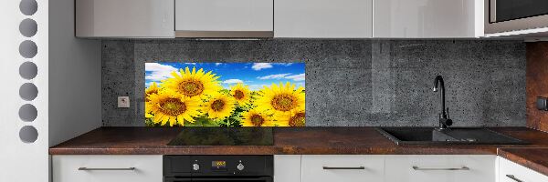 Crédence en verre avec motif Tournesol