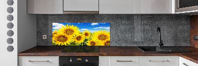 Crédence en verre avec motif Tournesol