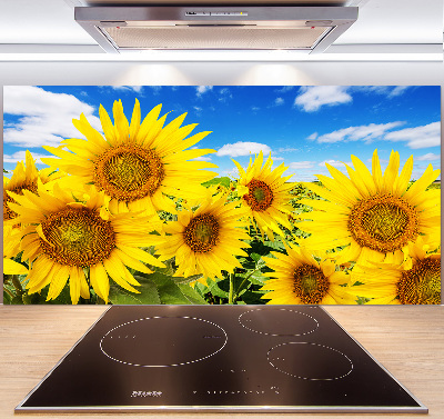 Crédence en verre avec motif Tournesol
