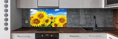 Crédence en verre avec motif Tournesol