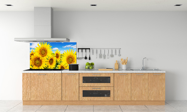 Crédence en verre avec motif Tournesol