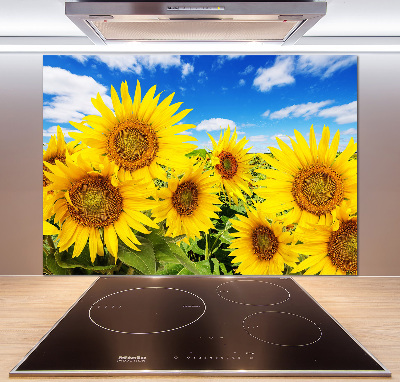 Crédence en verre avec motif Tournesol