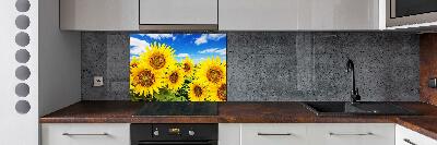 Crédence en verre avec motif Tournesol
