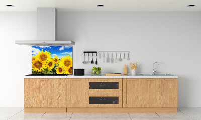 Crédence en verre avec motif Tournesol