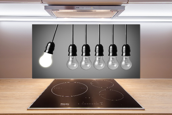 Verre pour crédence Six ampoules électriques