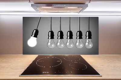 Verre pour crédence Six ampoules électriques