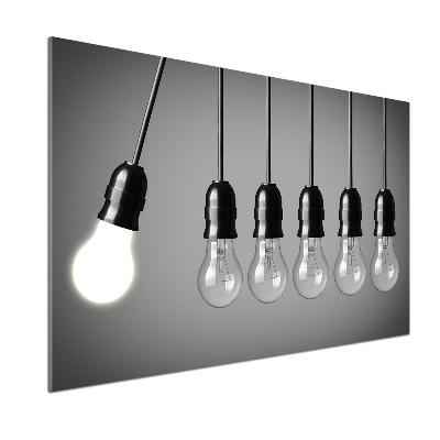 Verre pour crédence Six ampoules électriques