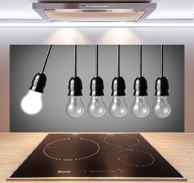 Verre pour crédence Six ampoules électriques