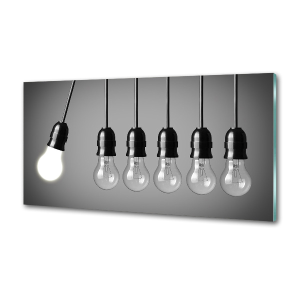 Verre pour crédence Six ampoules électriques