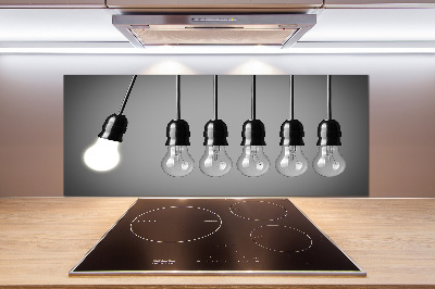 Verre pour crédence Six ampoules électriques