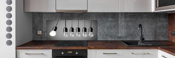 Verre pour crédence Six ampoules électriques