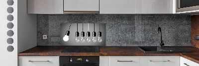 Verre pour crédence Six ampoules électriques