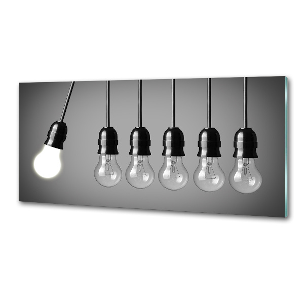 Verre pour crédence Six ampoules électriques