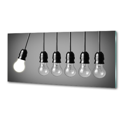 Verre pour crédence Six ampoules électriques