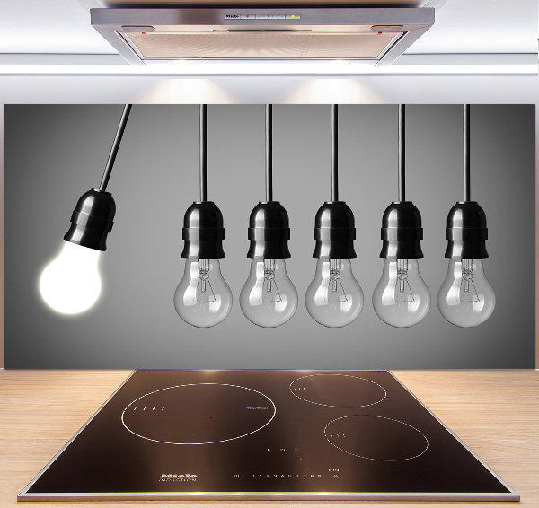 Verre pour crédence Six ampoules électriques