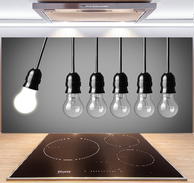 Verre pour crédence Six ampoules électriques