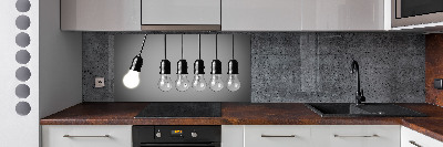 Verre pour crédence Six ampoules électriques