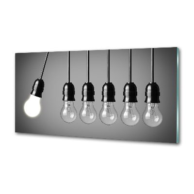Verre pour crédence Six ampoules électriques