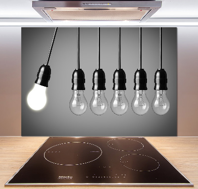 Verre pour crédence Six ampoules électriques