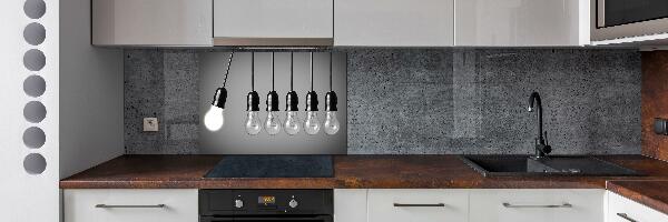 Verre pour crédence Six ampoules électriques