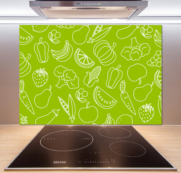 Verre pour crédence Fruits et légumes