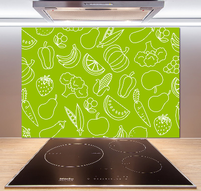 Verre pour crédence Fruits et légumes